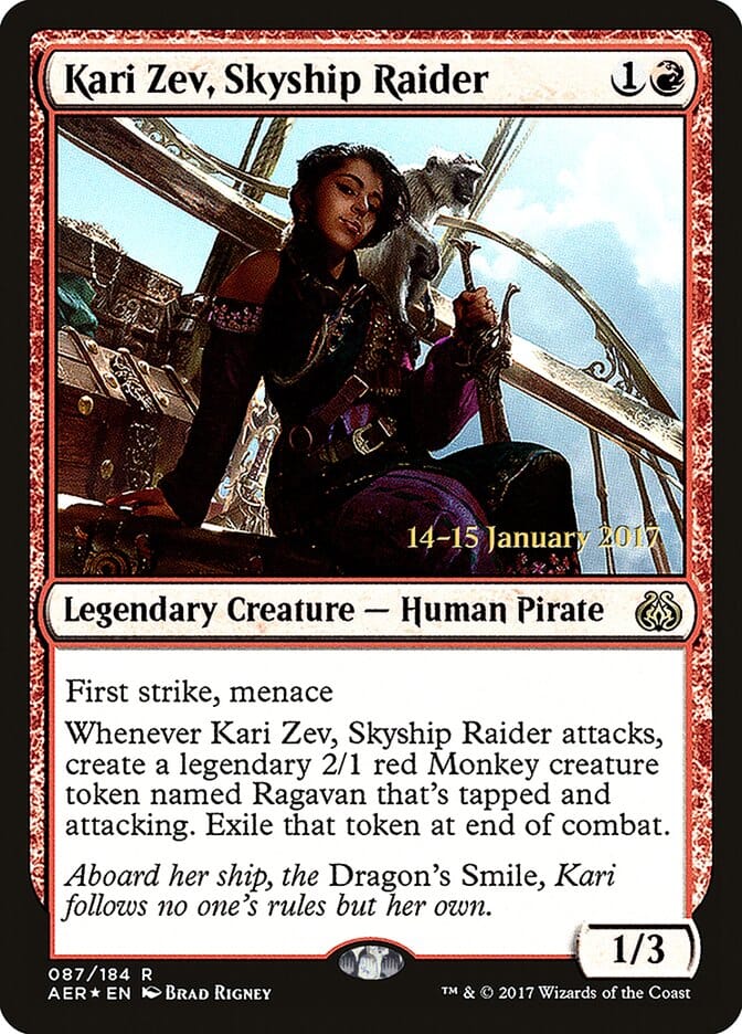 Kari Zev, Skyship Raider [Aether Revolt Prerelease Promos] MTG Single Magic: The Gathering  | Multizone: Comics And Games
