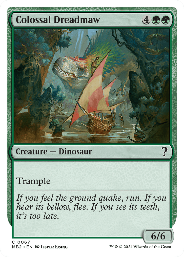 Colossal Dreadmaw (White Border) [Mystery Booster 2] MTG Single Magic: The Gathering  | Multizone: Comics And Games