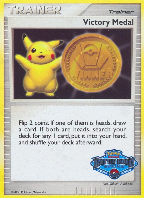 Victory Medal (2007-2008) (Battle Road Spring) [League & Championship Cards] Pokemon Single Pokémon  | Multizone: Comics And Games