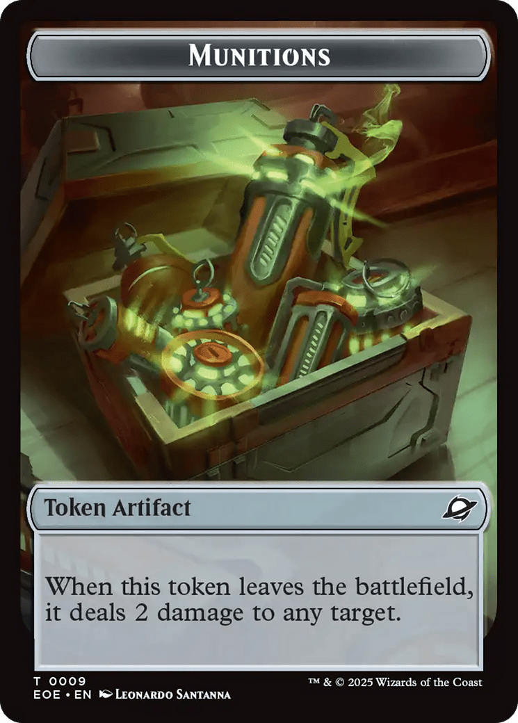 Robot // Munitions Double-Sided Token [Edge of Eternities Tokens] MTG Single Magic: The Gathering  | Multizone: Comics And Games