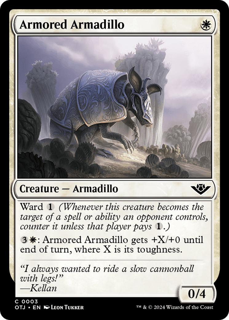 Armored Armadillo [Outlaws of Thunder Junction] MTG Single Magic: The Gathering  | Multizone: Comics And Games