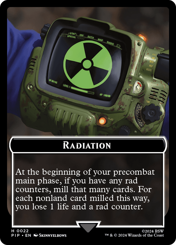 Radiation // Zombie Mutant Double-Sided Token [Fallout Tokens] MTG Single Magic: The Gathering  | Multizone: Comics And Games
