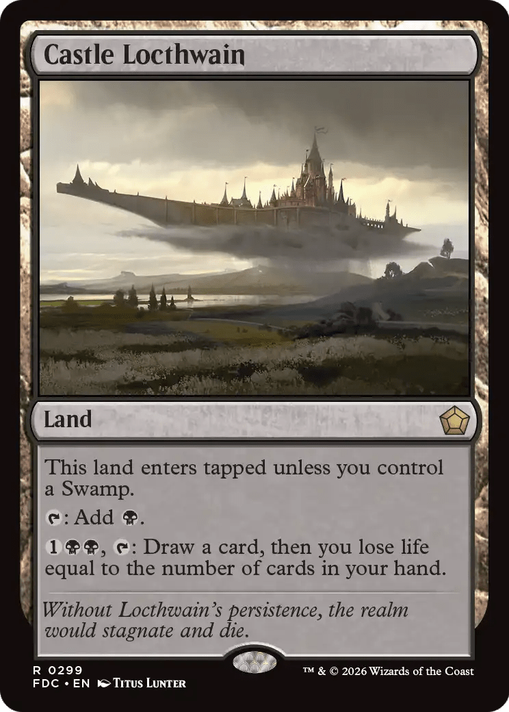Castle Locthwain [Foundations Commander] MTG Single Magic: The Gathering  | Multizone: Comics And Games