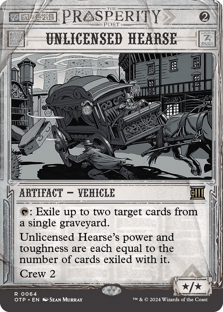 Unlicensed Hearse [Outlaws of Thunder Junction: Breaking News] MTG Single Magic: The Gathering  | Multizone: Comics And Games