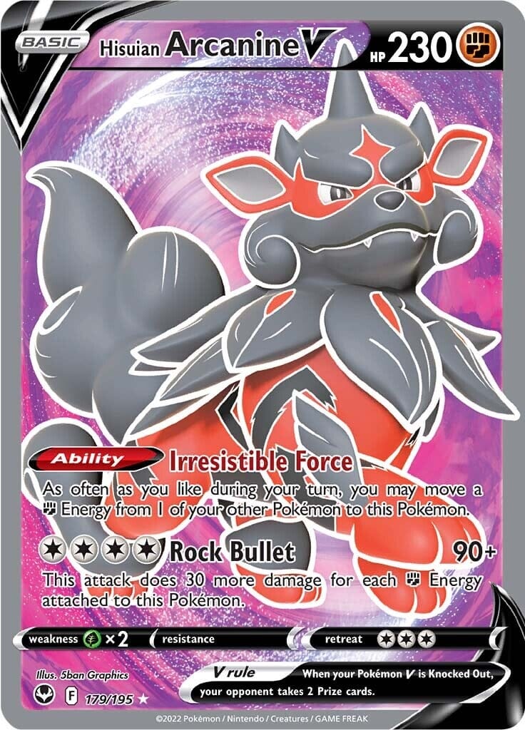 Hisuian Arcanine V (179/195) [Sword & Shield: Silver Tempest] Pokemon Single Pokémon  | Multizone: Comics And Games