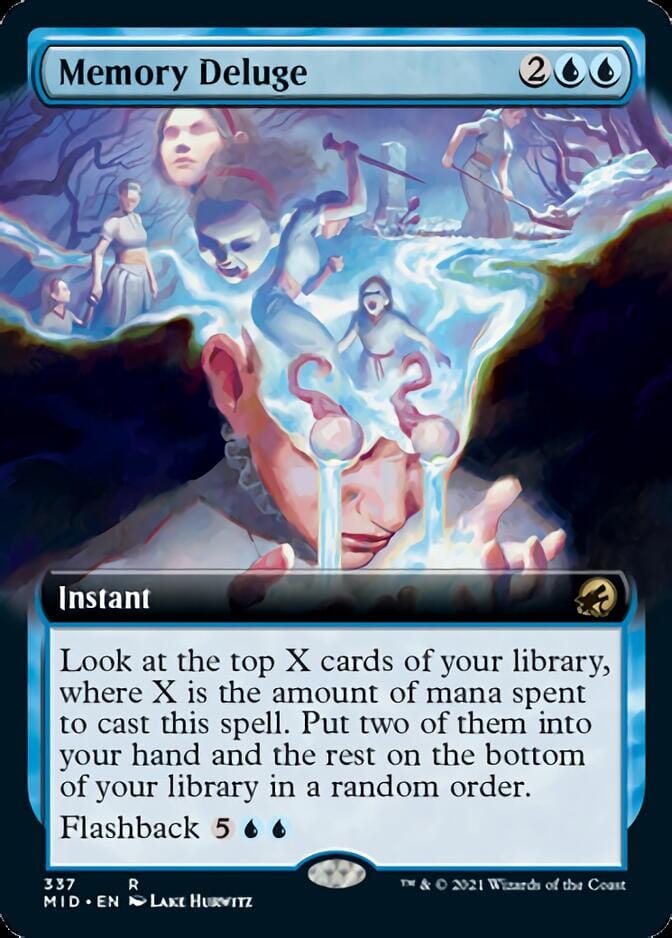 Memory Deluge (Extended Art) [Innistrad: Midnight Hunt] MTG Single Magic: The Gathering  | Multizone: Comics And Games