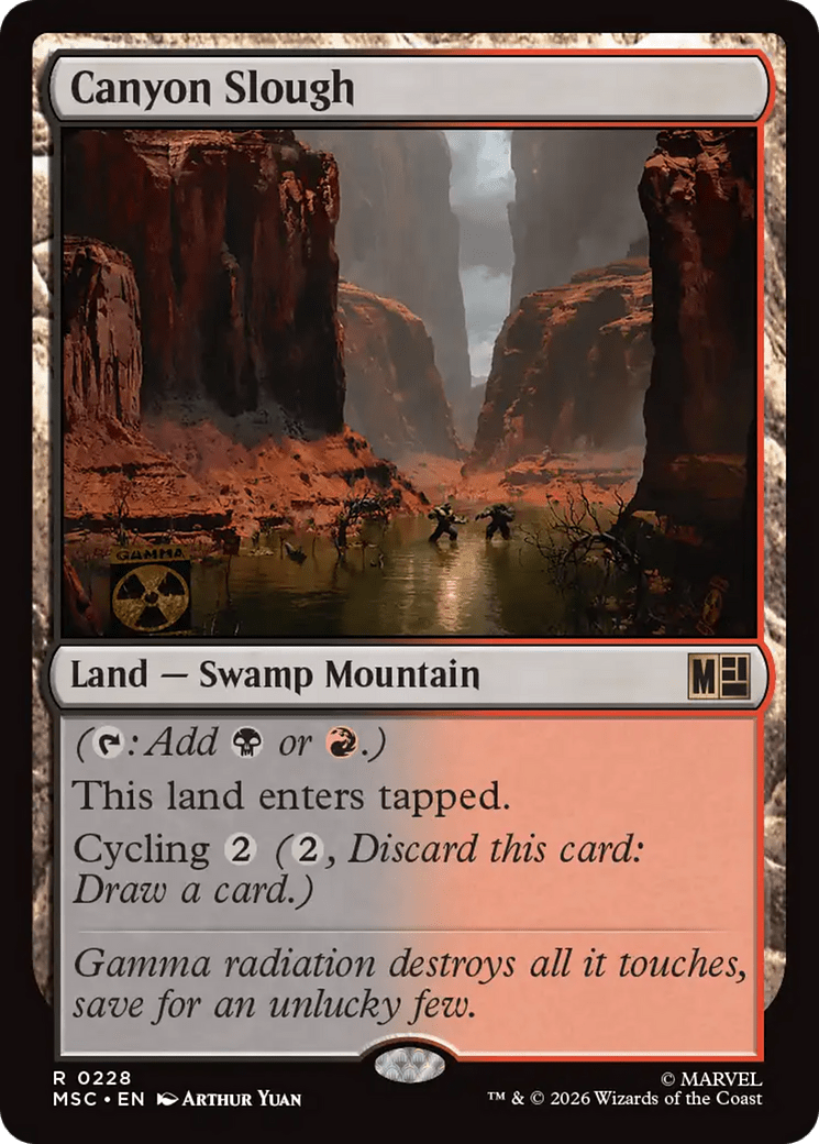 Canyon Slough [Marvel Super Heroes Commander] MTG Single Magic: The Gathering  | Multizone: Comics And Games