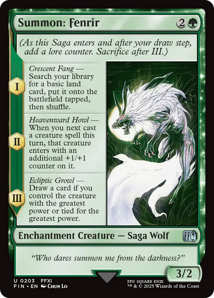 Summon: Fenrir [FINAL FANTASY] MTG Single Magic: The Gathering  | Multizone: Comics And Games