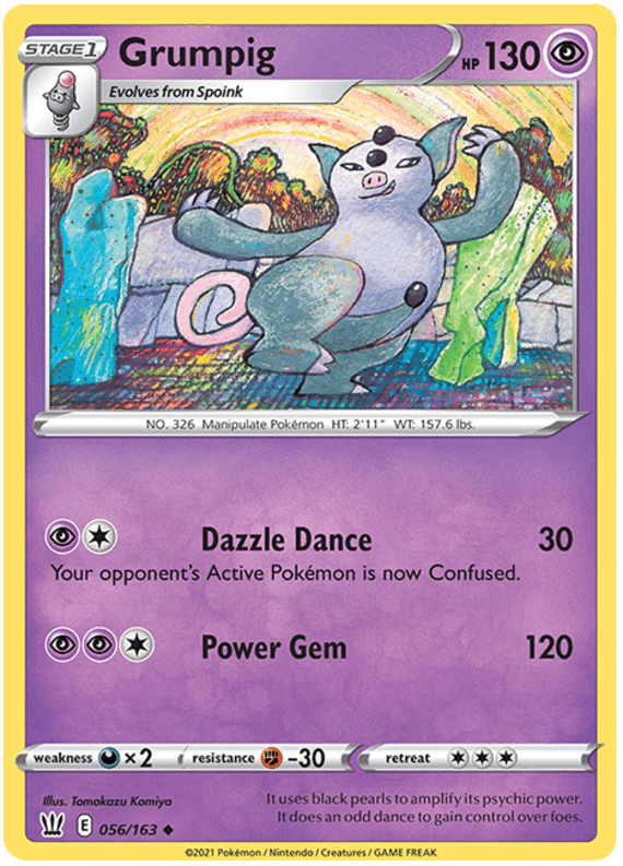 Grumpig (056/163) [Sword & Shield: Battle Styles] Pokemon Single Pokémon  | Multizone: Comics And Games