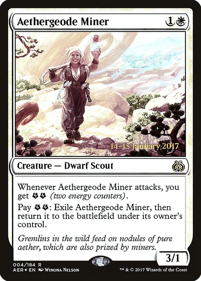 Aethergeode Miner [Aether Revolt Prerelease Promos] MTG Single Magic: The Gathering  | Multizone: Comics And Games