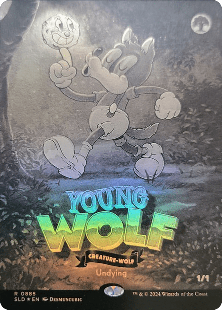 Young Wolf (Black & White Foil) [Secret Lair Drop Series] MTG Single Magic: The Gathering  | Multizone: Comics And Games
