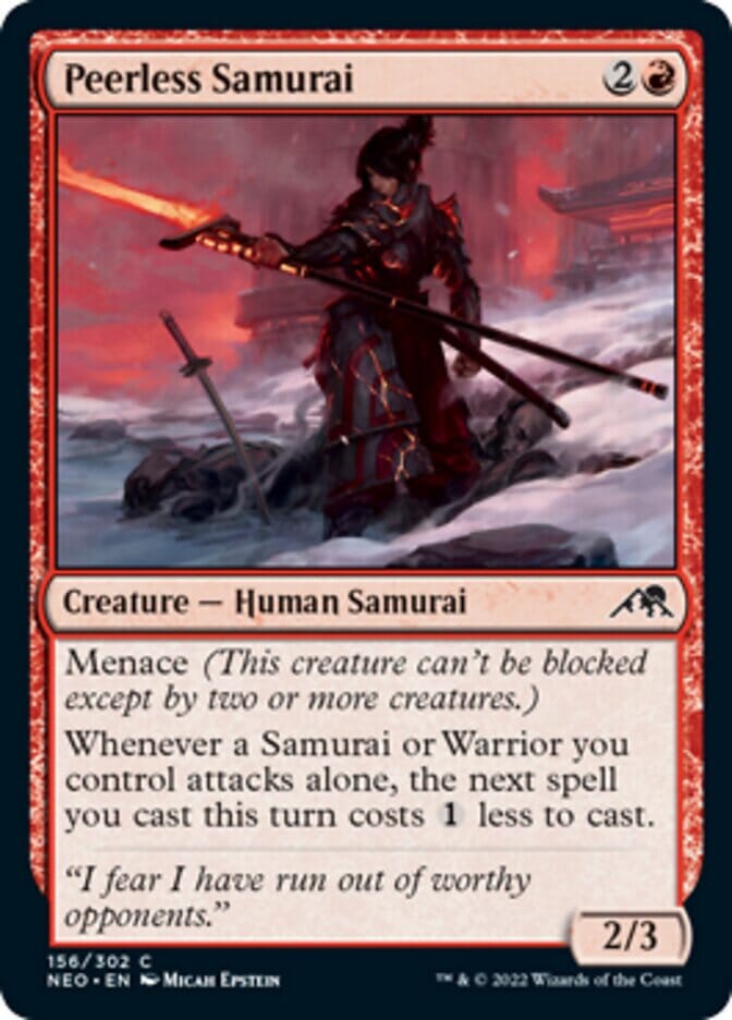 Peerless Samurai [Kamigawa: Neon Dynasty] MTG Single Magic: The Gathering  | Multizone: Comics And Games