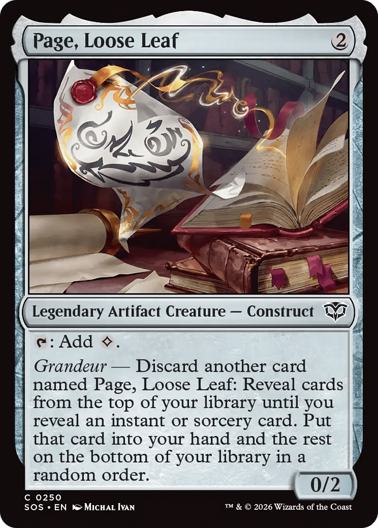 Page, Loose Leaf [Secrets of Strixhaven] MTG Single Magic: The Gathering  | Multizone: Comics And Games