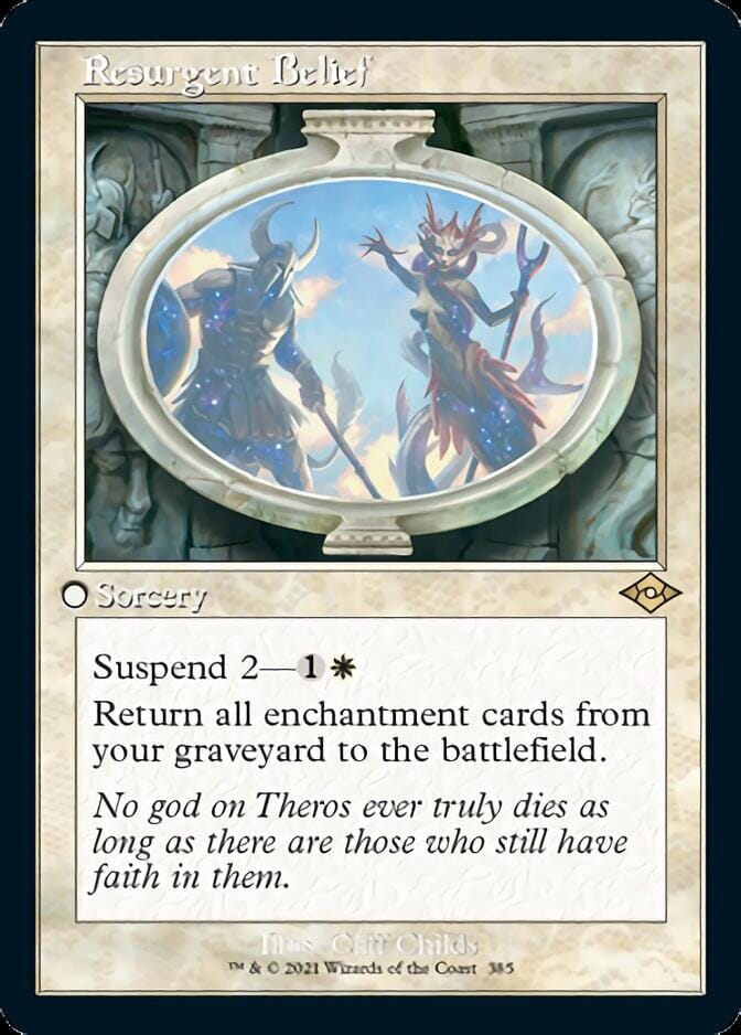 Resurgent Belief (Retro Foil Etched) [Modern Horizons 2] MTG Single Magic: The Gathering  | Multizone: Comics And Games