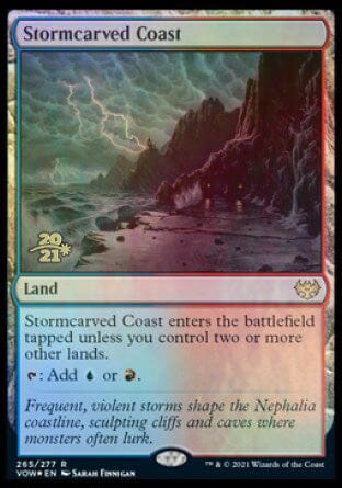 Stormcarved Coast [Innistrad: Crimson Vow Prerelease Promos] MTG Single Magic: The Gathering  | Multizone: Comics And Games