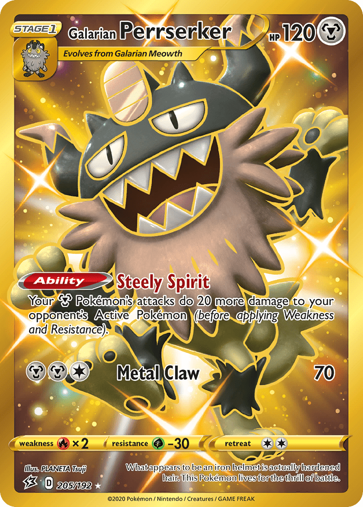 Galarian Perrserker (205/192) [Sword & Shield: Rebel Clash] Pokemon Single Pokémon  | Multizone: Comics And Games