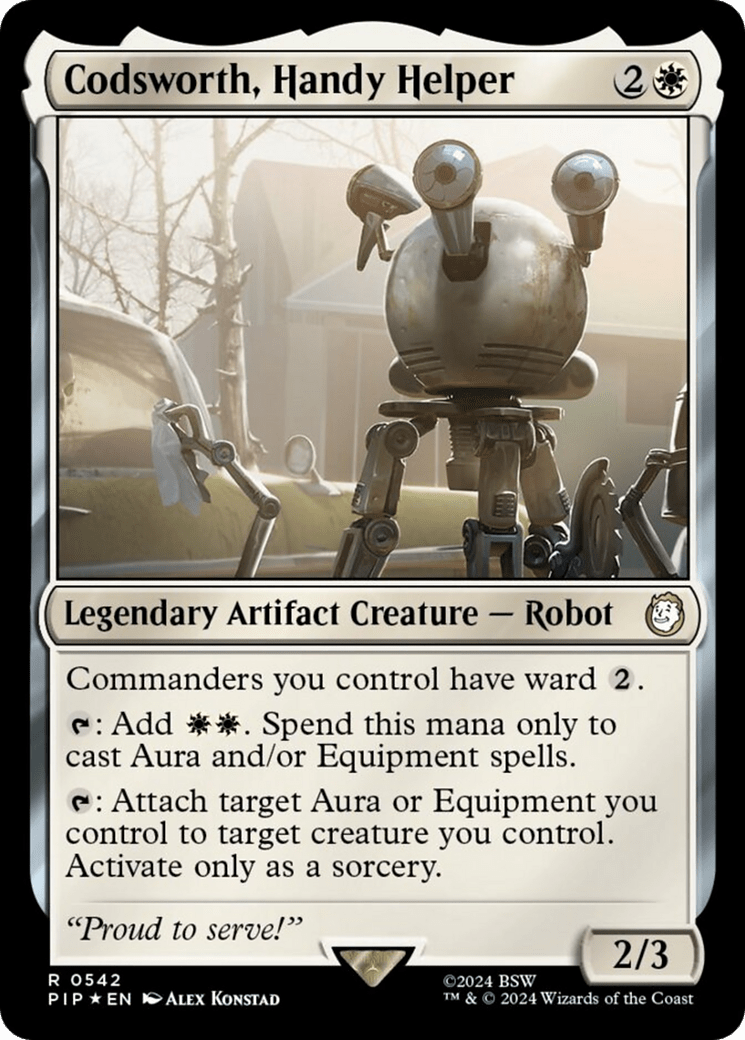 Codsworth, Handy Helper (Surge Foil) [Fallout] MTG Single Magic: The Gathering  | Multizone: Comics And Games