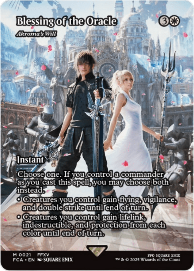 Blessing of the Oracle - Akroma's Will (Showcase) [FINAL FANTASY : Through the Ages] MTG Single Magic: The Gathering  | Multizone: Comics And Games