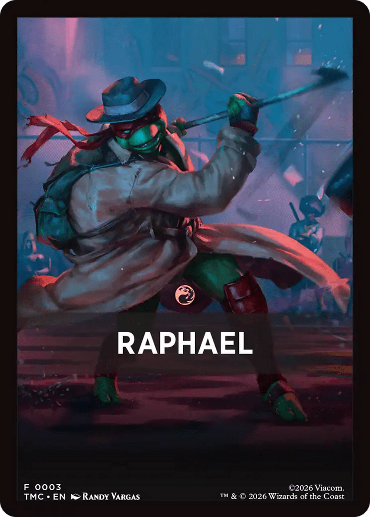 Raphael Theme Card [Teenage Mutant Ninja Turtles Commander Tokens] MTG Single Magic: The Gathering  | Multizone: Comics And Games
