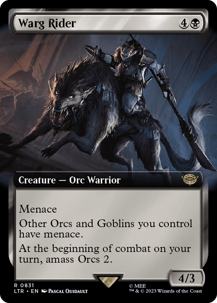 Warg Rider (Extended Art) [The Lord of the Rings: Tales of Middle-Earth] MTG Single Magic: The Gathering  | Multizone: Comics And Games