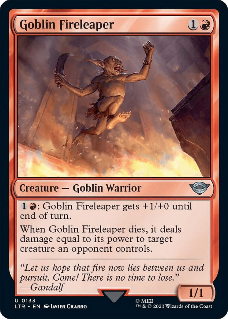 Goblin Fireleaper [The Lord of the Rings: Tales of Middle-Earth] MTG Single Magic: The Gathering  | Multizone: Comics And Games