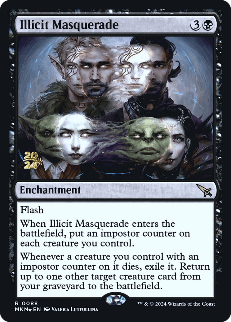 Illicit Masquerade [Murders at Karlov Manor Prerelease Promos] MTG Single Magic: The Gathering  | Multizone: Comics And Games