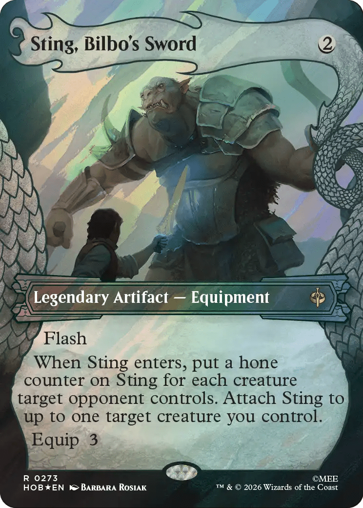 Sting, Bilbo's Sword (Showcase) (Surge Foil) [The Hobbit] MTG Single Magic: The Gathering  | Multizone: Comics And Games