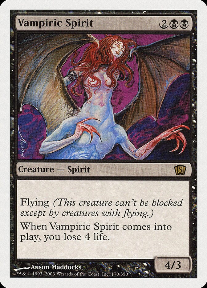 Vampiric Spirit (8th Edition) [Oversize Cards] MTG Single Magic: The Gathering  | Multizone: Comics And Games