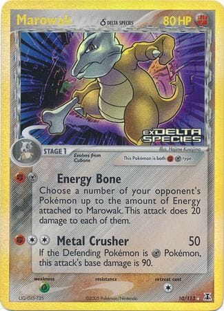Marowak (10/113) (Delta Species) (Stamped) [EX: Delta Species] Pokemon Single Pokémon  | Multizone: Comics And Games