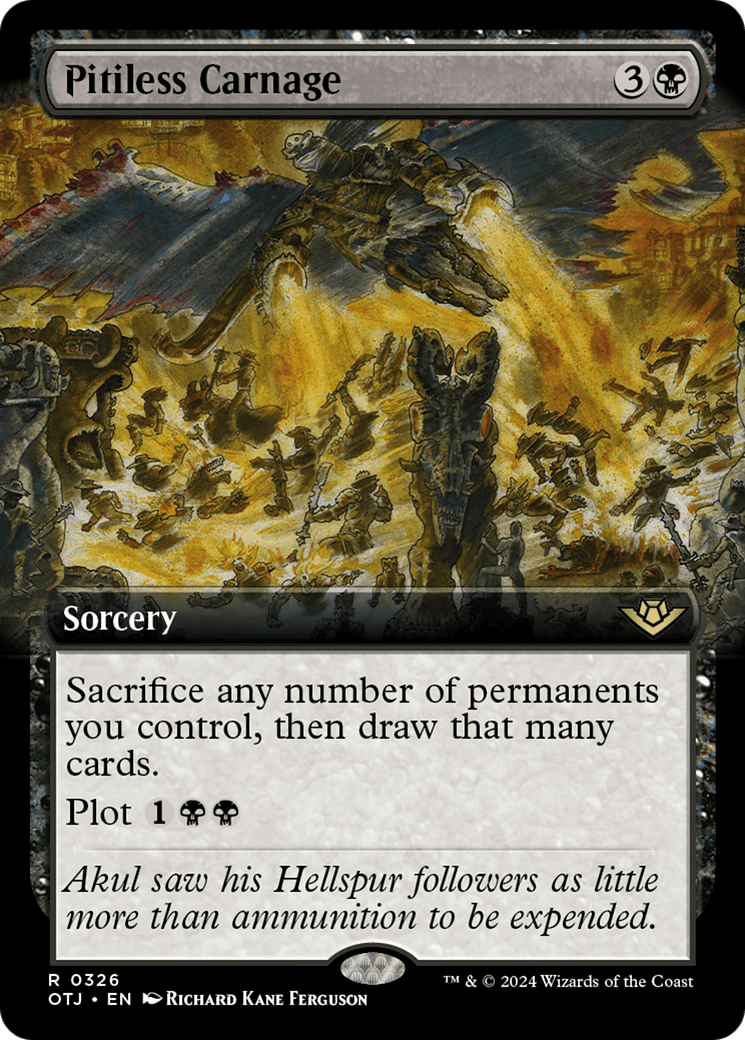 Pitiless Carnage (Extended Art) [Outlaws of Thunder Junction] MTG Single Magic: The Gathering  | Multizone: Comics And Games