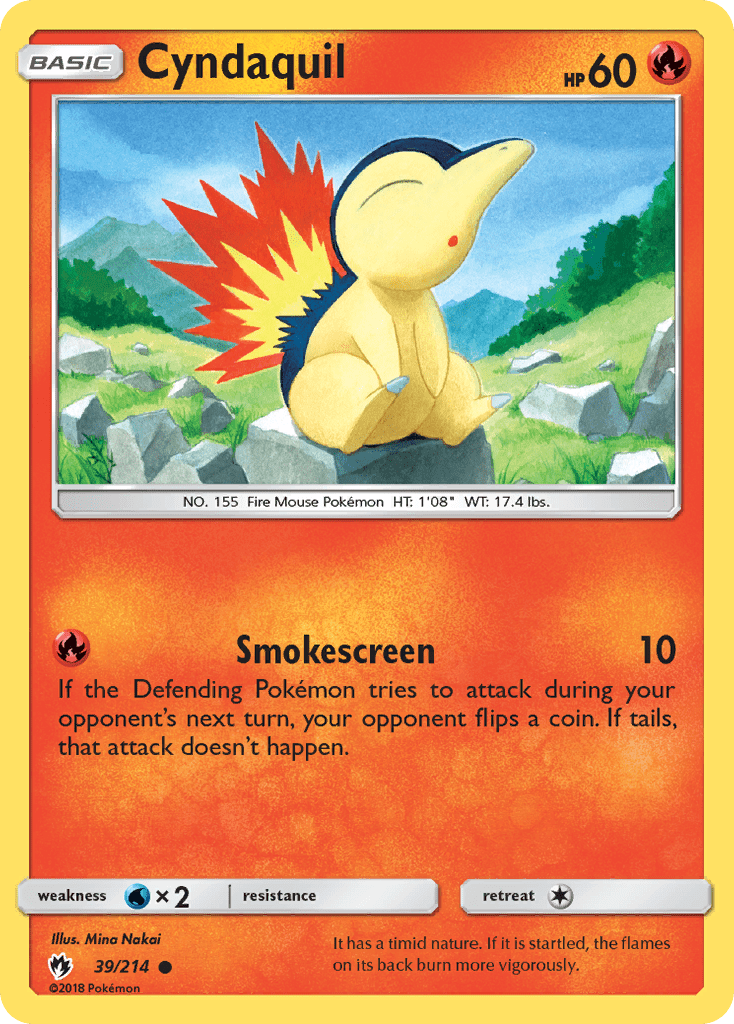 Cyndaquil (39/214) [Sun & Moon: Lost Thunder] Pokemon Single Pokémon  | Multizone: Comics And Games