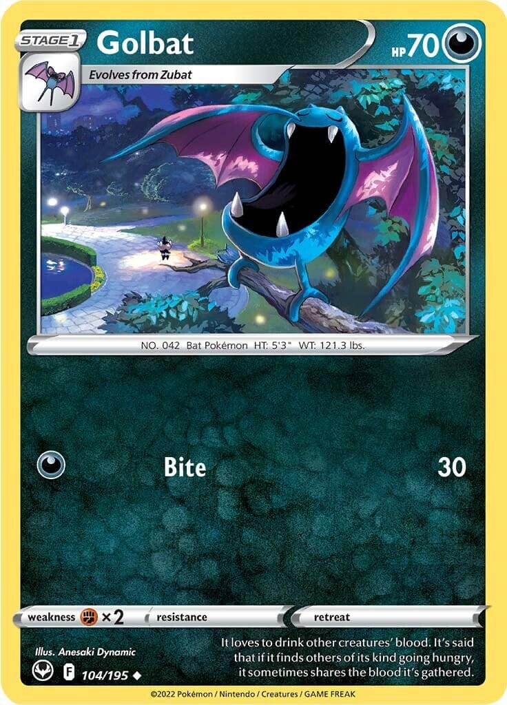 Golbat (104/195) [Sword & Shield: Silver Tempest] Pokemon Single Pokémon  | Multizone: Comics And Games