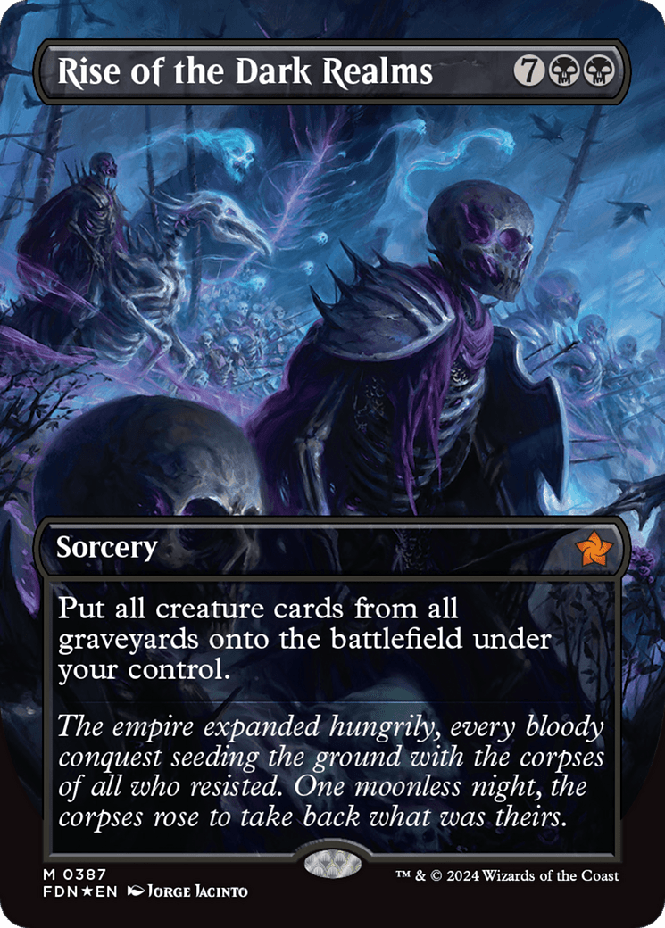 Rise of the Dark Realms (Borderless) (Mana Foil) [Foundations] MTG Single Magic: The Gathering  | Multizone: Comics And Games