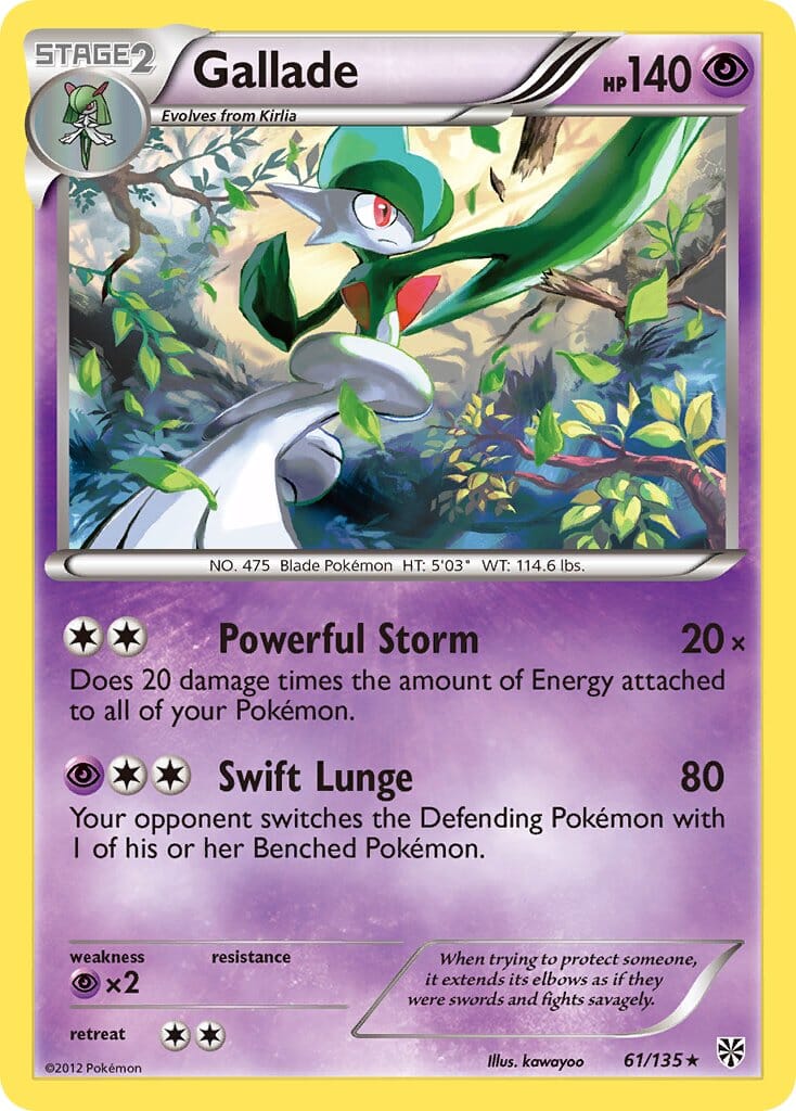 Gallade (61/135) (Cosmos Holo) (Blister Exclusive) [Black & White: Plasma Storm] Pokemon Single Pokémon  | Multizone: Comics And Games