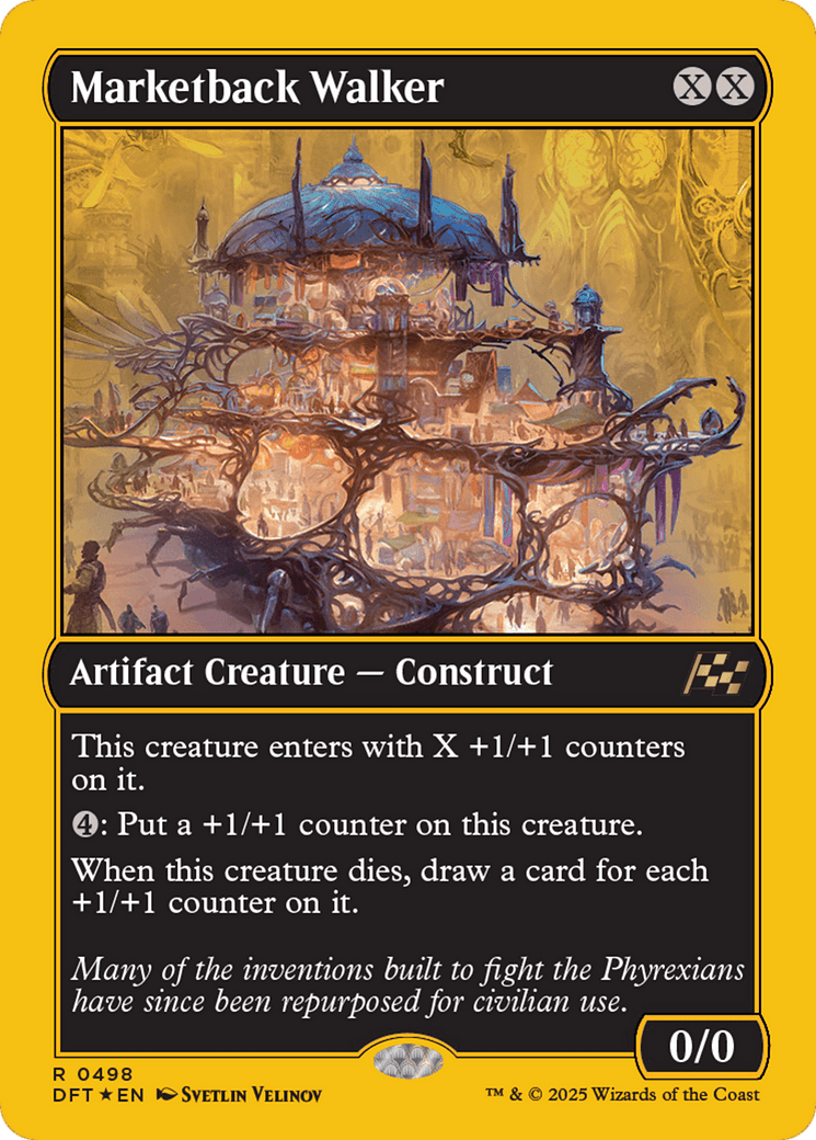 Marketback Walker (First-Place Foil) [Aetherdrift] MTG Single Magic: The Gathering  | Multizone: Comics And Games
