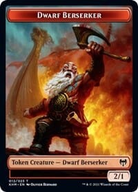 Dwarf Berserker // Demon Berserker Double-Sided Token [Kaldheim Tokens] MTG Single Magic: The Gathering  | Multizone: Comics And Games
