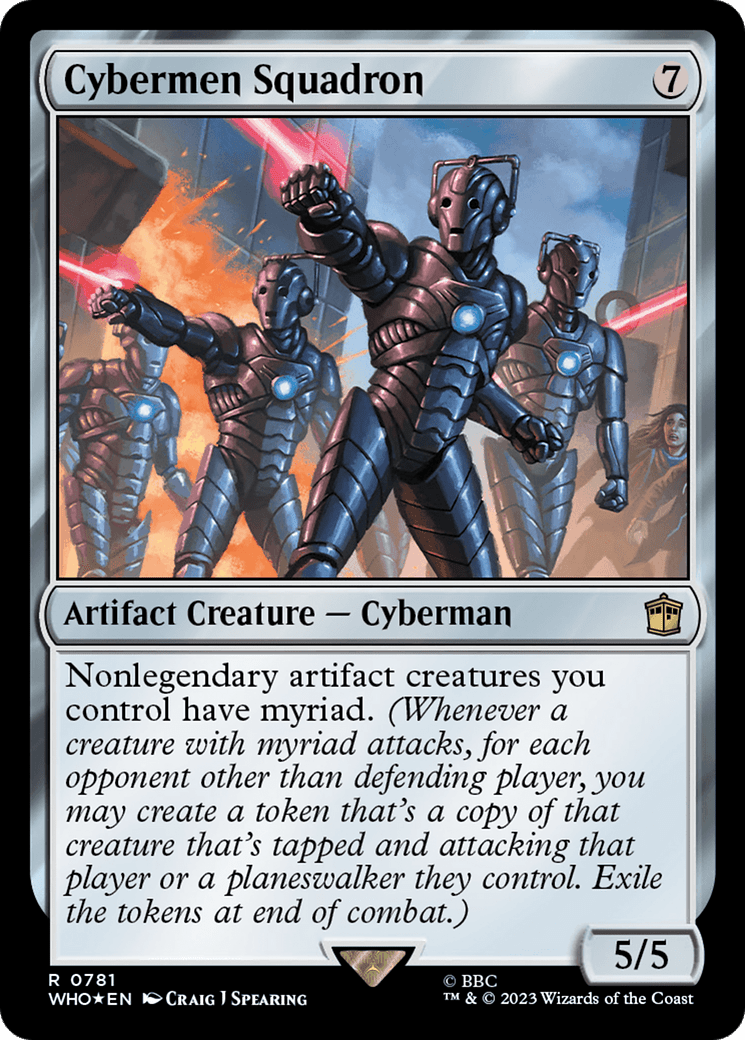 Cybermen Squadron (Surge Foil) [Doctor Who] MTG Single Magic: The Gathering  | Multizone: Comics And Games
