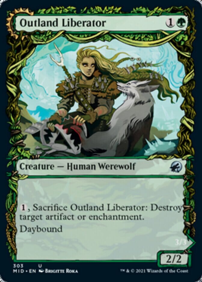 Outland Liberator // Frenzied Trapbreaker (Showcase Equinox) [Innistrad: Midnight Hunt] MTG Single Magic: The Gathering  | Multizone: Comics And Games