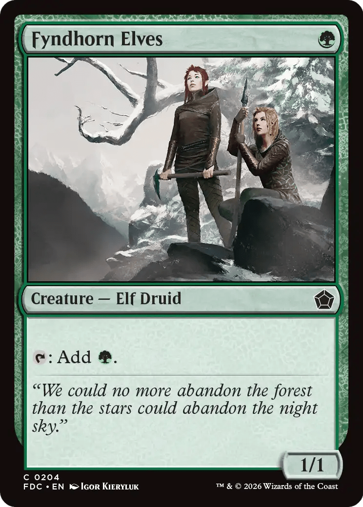 Fyndhorn Elves [Foundations Commander] MTG Single Magic: The Gathering  | Multizone: Comics And Games