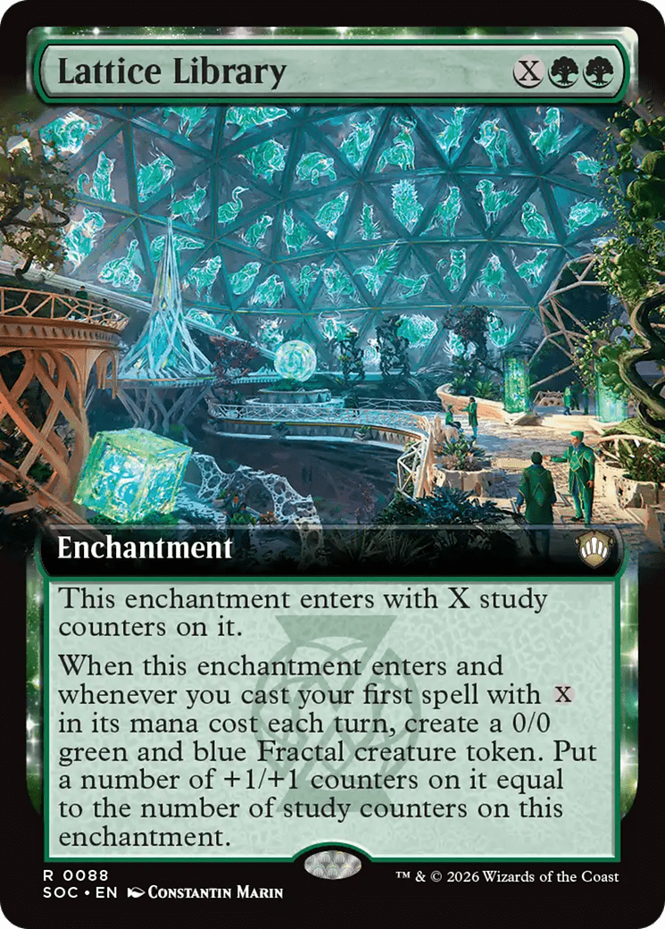 Lattice Library (Extended Art) [Secrets of Strixhaven Commander] MTG Single Magic: The Gathering  | Multizone: Comics And Games