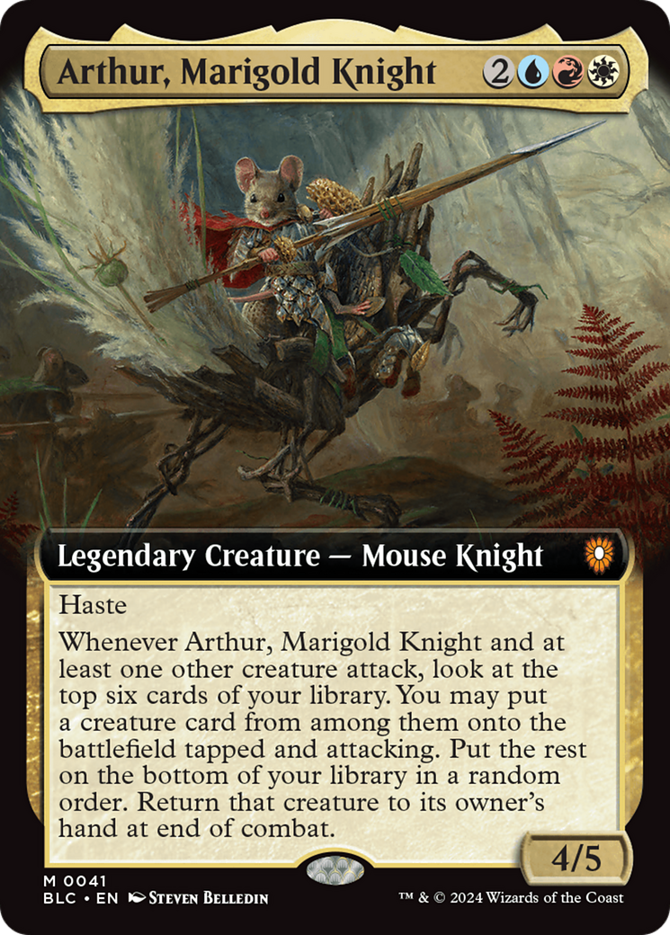 Arthur, Marigold Knight (Extended Art) [Bloomburrow Commander] | Multizone: Comics And Games