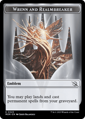 Soldier // Wrenn and Realmbreaker Emblem Double-Sided Token [March of the Machine Tokens] MTG Single Magic: The Gathering  | Multizone: Comics And Games