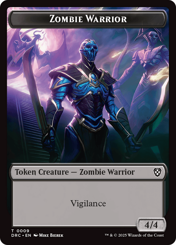 Zombie Army // Zombie Warrior Double-Sided Token [Aetherdrift Tokens] MTG Single Magic: The Gathering  | Multizone: Comics And Games
