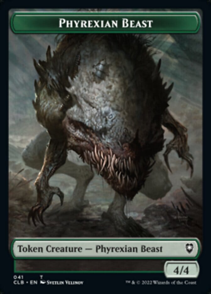 Phyrexian Beast // Wurm Double-Sided Token [Commander Legends: Battle for Baldur's Gate Tokens] MTG Single Magic: The Gathering  | Multizone: Comics And Games
