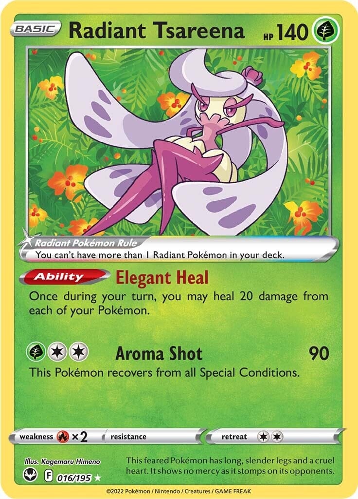 Radiant Tsareena (016/195) [Sword & Shield: Silver Tempest] Pokemon Single Pokémon  | Multizone: Comics And Games