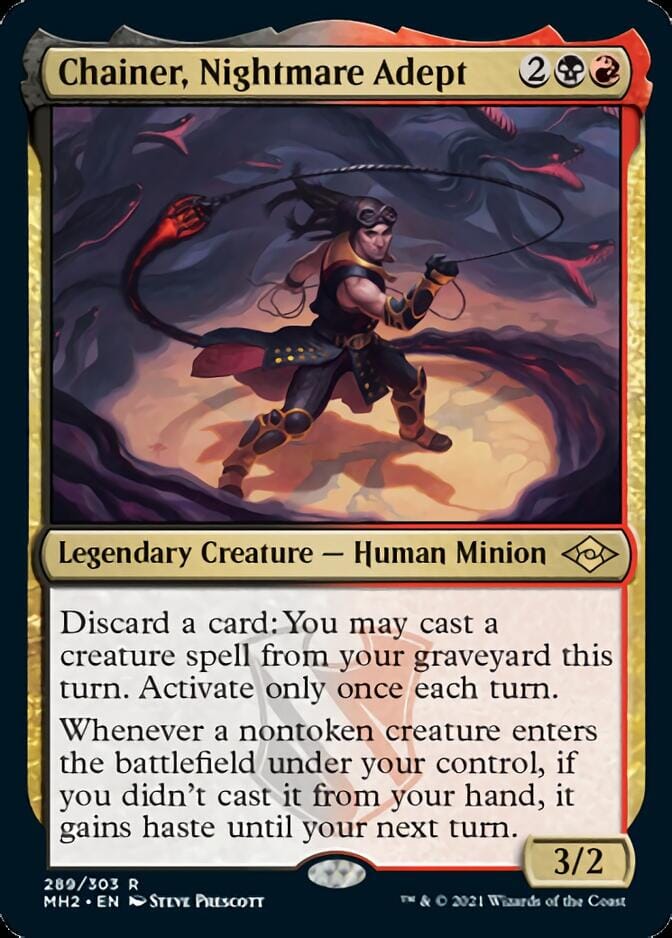 Chainer, Nightmare Adept (Foil Etched) [Modern Horizons 2] MTG Single Magic: The Gathering  | Multizone: Comics And Games
