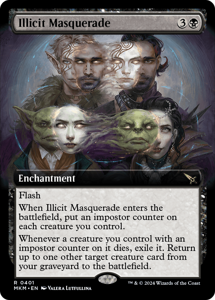 Illicit Masquerade (Extended Art) [Murders at Karlov Manor] MTG Single Magic: The Gathering  | Multizone: Comics And Games