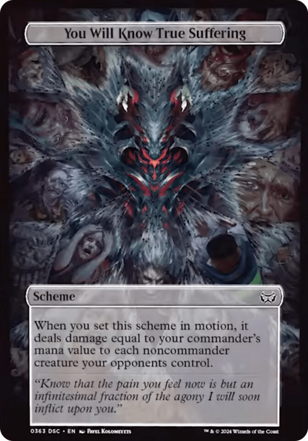 You Will Know True Suffering (Full Art) [Duskmourn: Archenemy] MTG Single Magic: The Gathering  | Multizone: Comics And Games