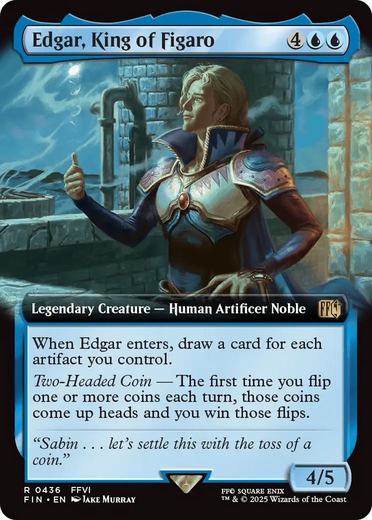 Edgar, King of Figaro (Extended Art) [FINAL FANTASY] MTG Single Magic: The Gathering  | Multizone: Comics And Games