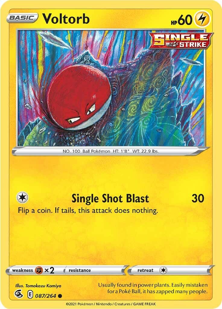 Voltorb (087/264) [Sword & Shield: Fusion Strike] Pokemon Single Pokémon  | Multizone: Comics And Games